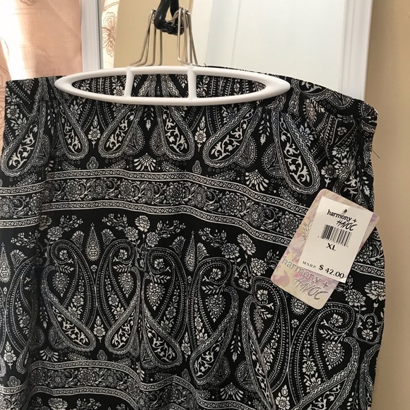 NWT Harmony & Havoc Paisley Pattern Maxi Skirt  XL - Picture 4 of 7